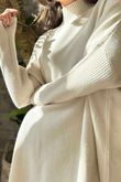 Charli Honeycomb Oversized Turtle Knit Stone